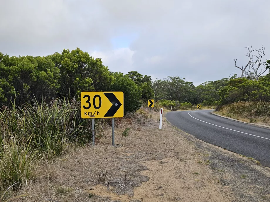 Anbefalt hastighet inn i svingen