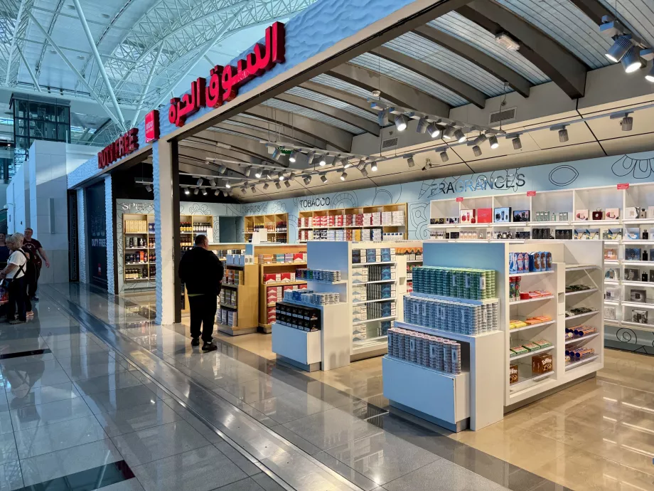 Taxfree-butikk ved ankomst