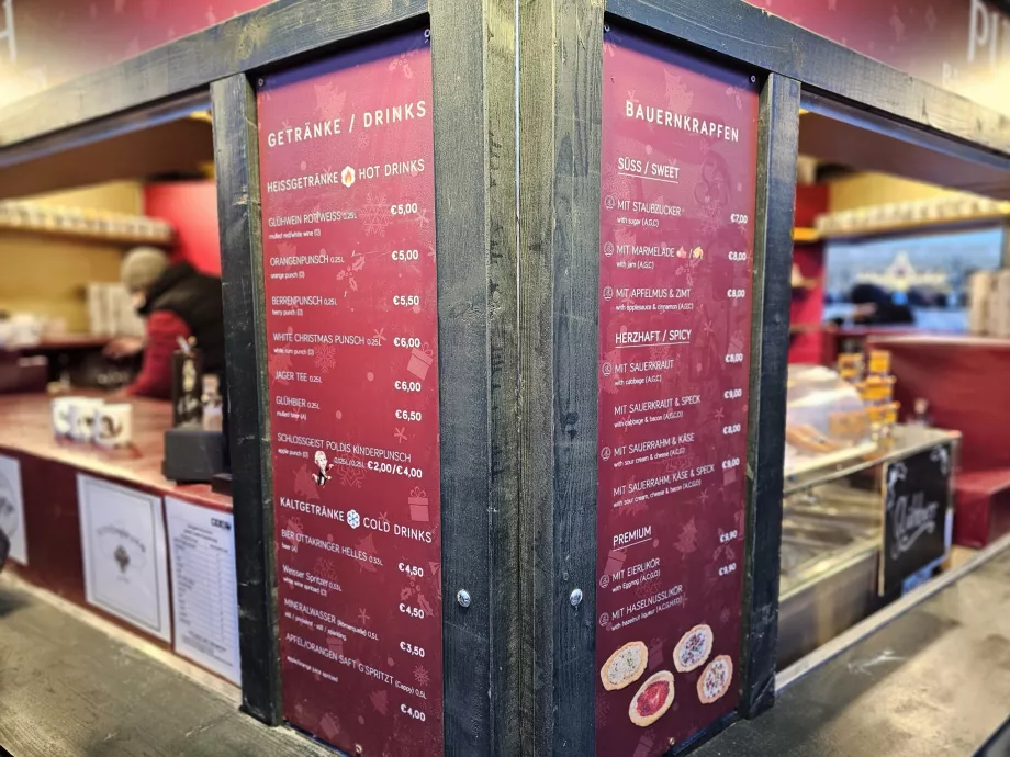 Priser på Schönbrunn-markedene