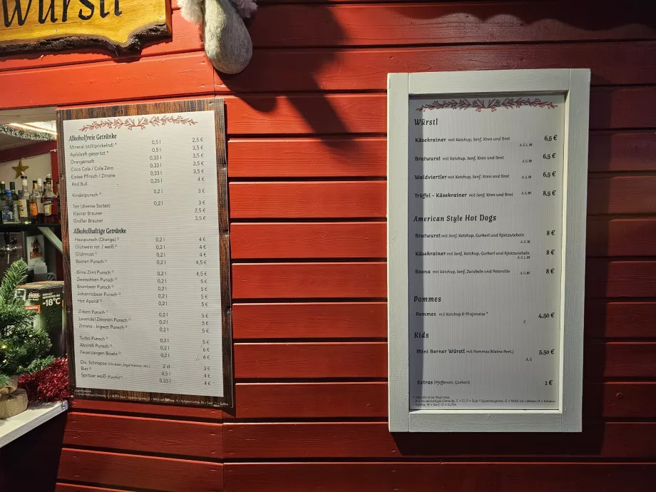 Priser på Türkenschanzpark julemarked