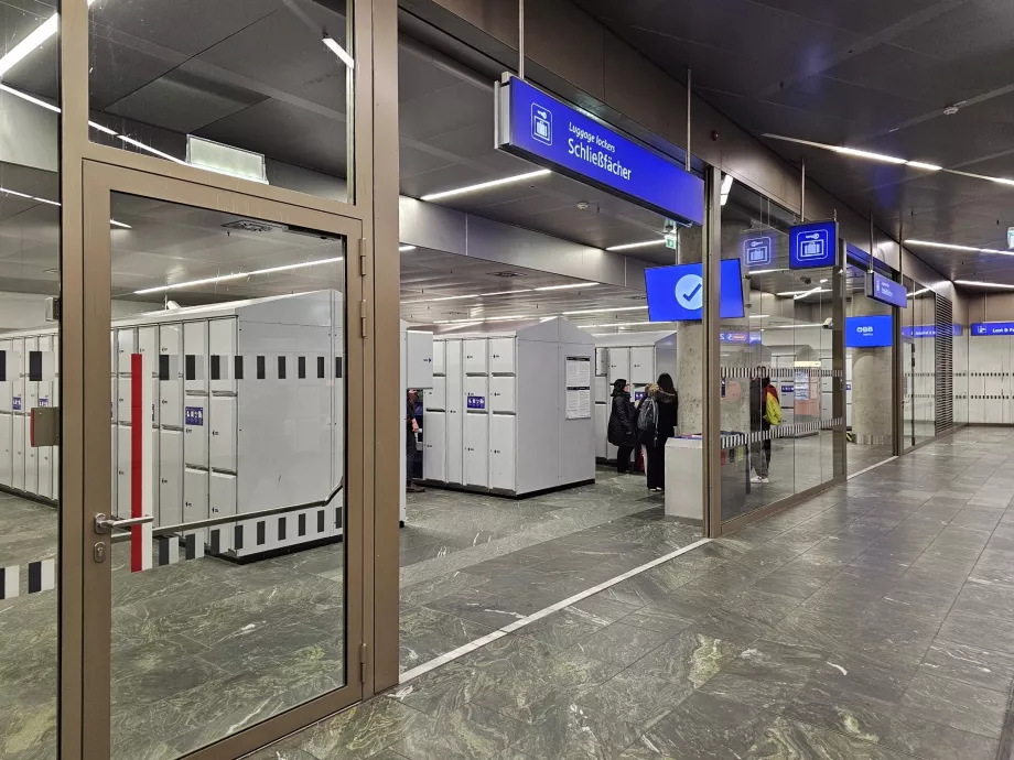 Bagasjeskap på Wien Hbf