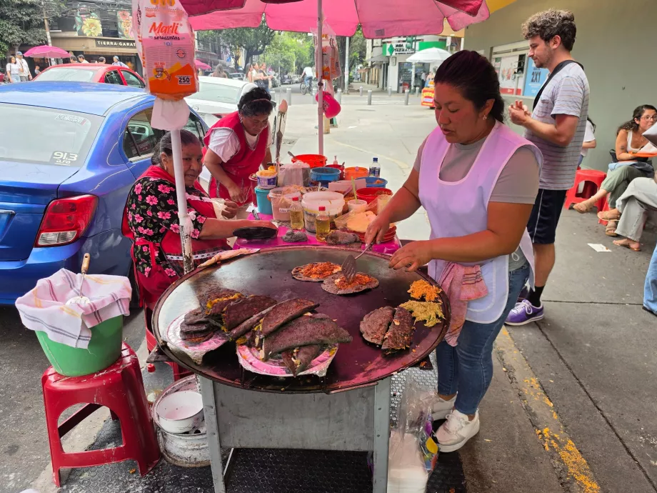 Quesadillastand på gaten