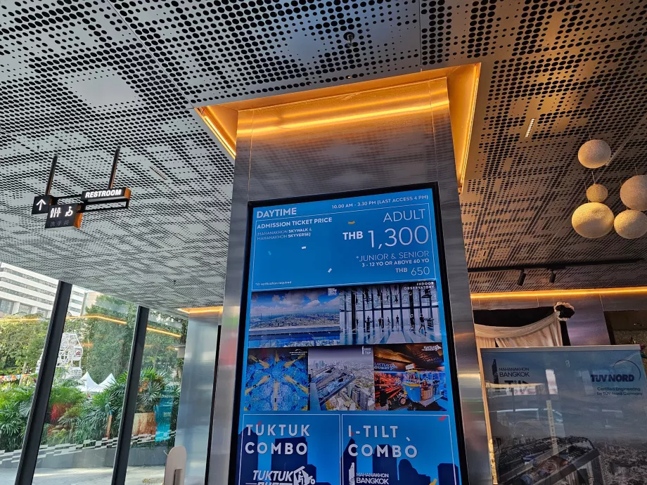 King Power Mahanakhon - gjeldende prisliste 2027