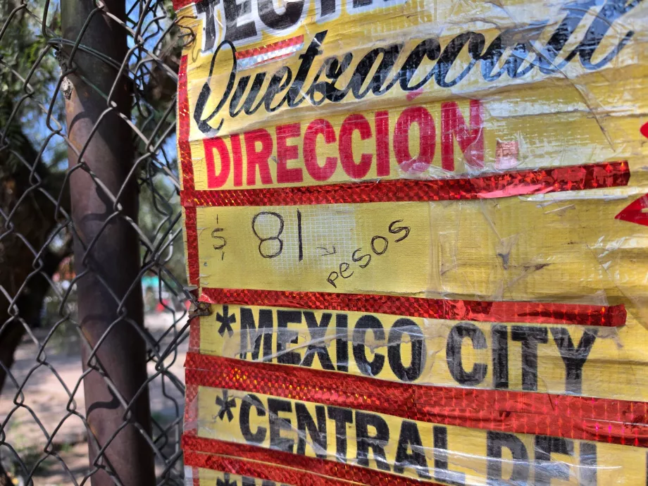 Pris på busser til Mexico City sentrum