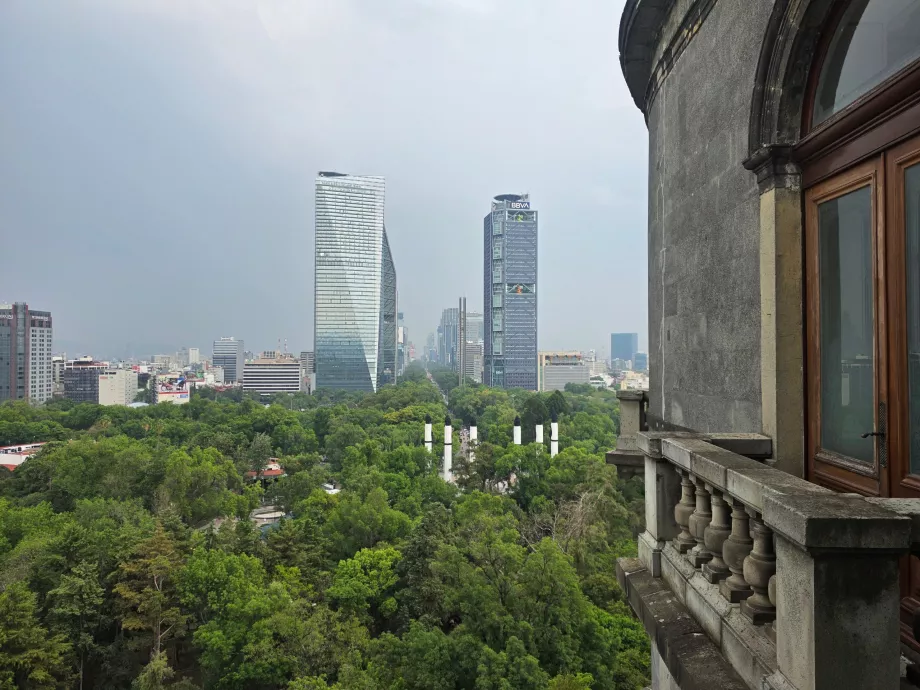 Chapultepec slott, utsikt over byen