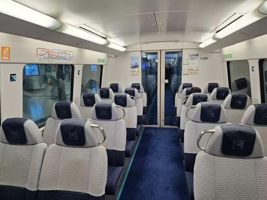 Interiøret i Airport Express-toget