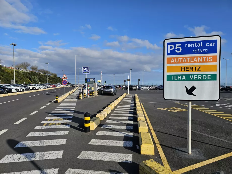 Parkeringsplass for leiebiler, Ponta Delgada lufthavn
