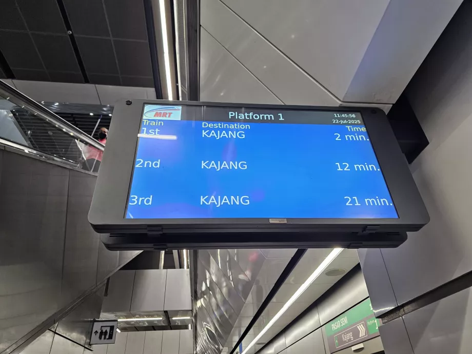Informasjonstavler i metroen
