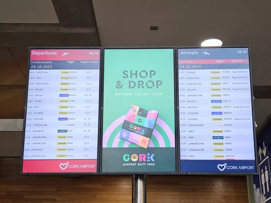 Ankomster og avganger - tavler