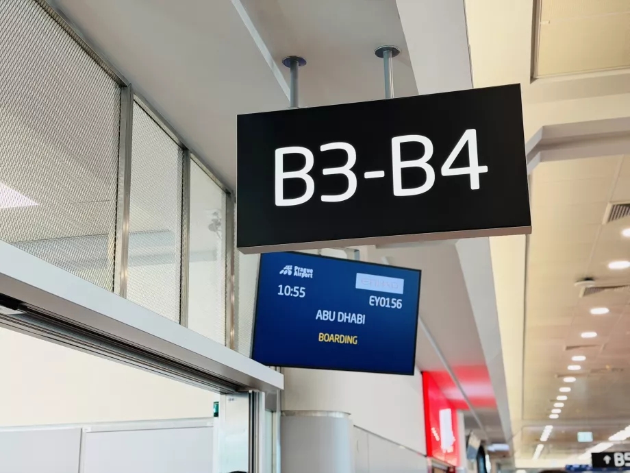 Ombordstigningsgate for flight EY156