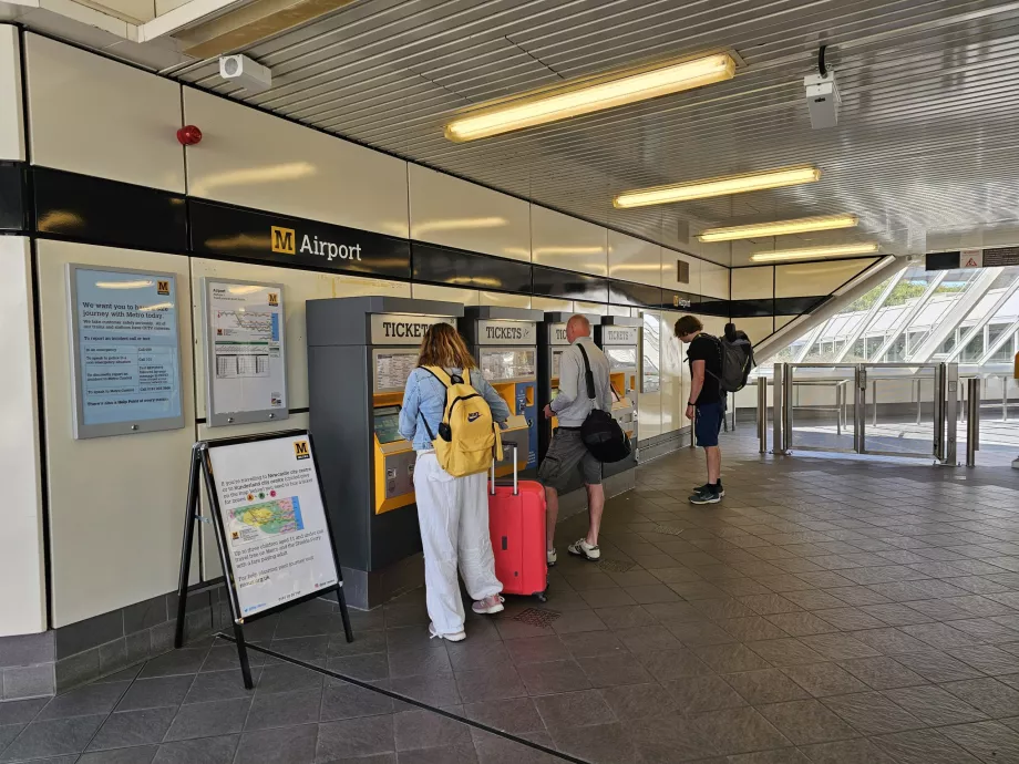 Billettmaskiner på T-banestasjonen