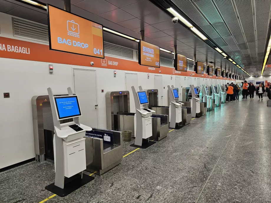 Automatisk innsjekking på Malpensa lufthavn
