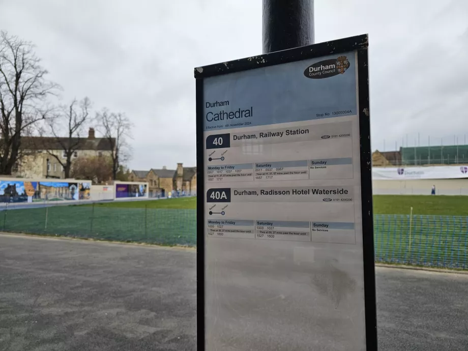 Rutetabell for linje 40