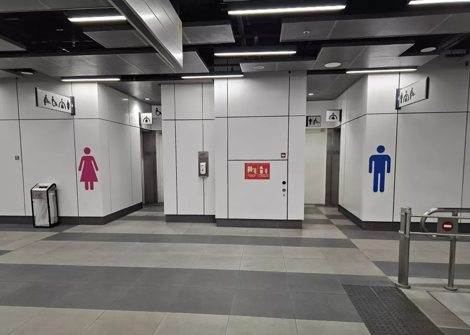 Gratis toalett på metrostasjonen