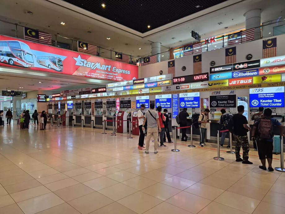 Billettkontorer på bussterminalen