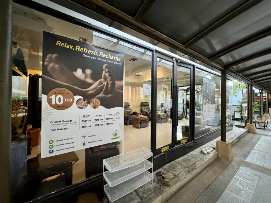 Massasjesalong nær avgangene