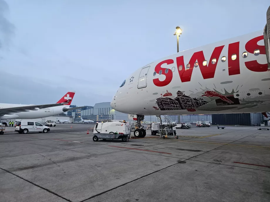 Airbus A350 på Zürich lufthavn