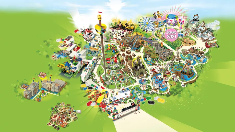 Kart over Legoland Billund