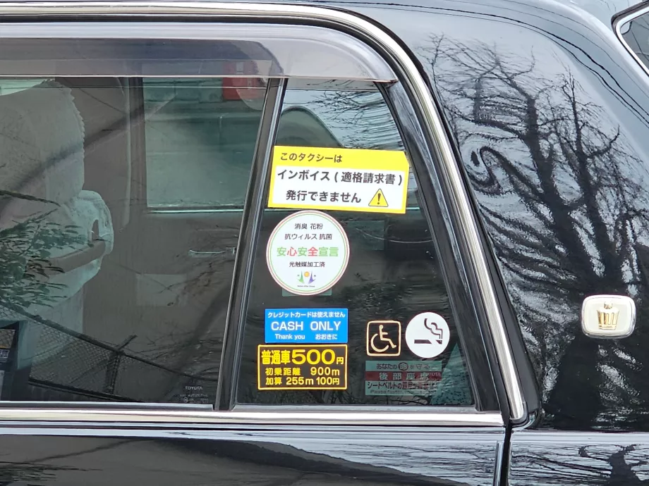 Drosjepris, kun kontant betaling