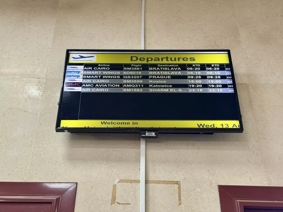 Avganger fra Marsa Matruh MUH flyplass