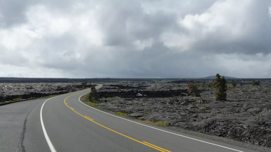 Vei gjennom lavafelt