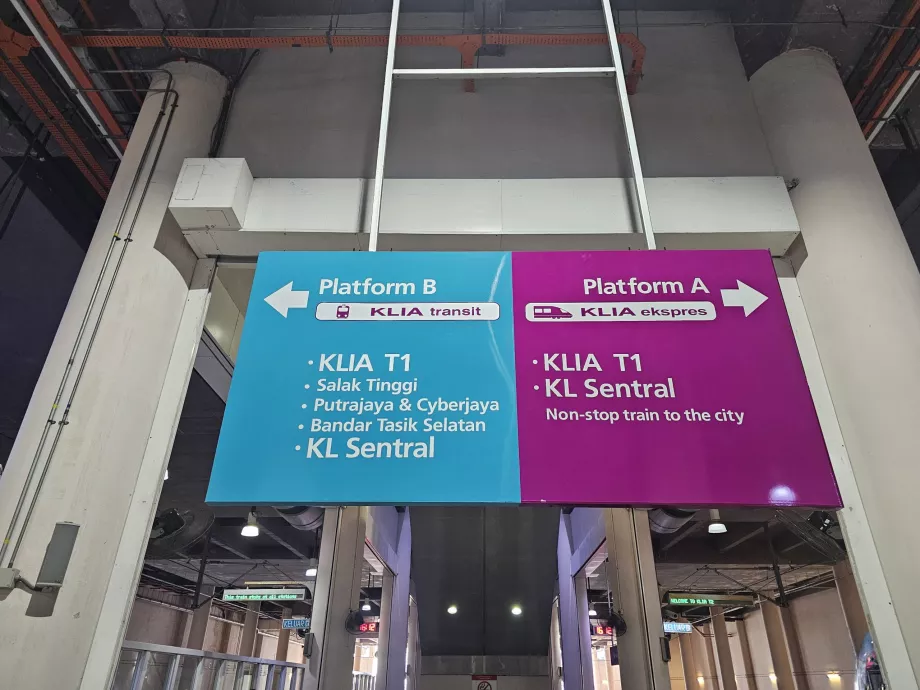 KLIA Transit- og KLIA Ekspres-plattformene