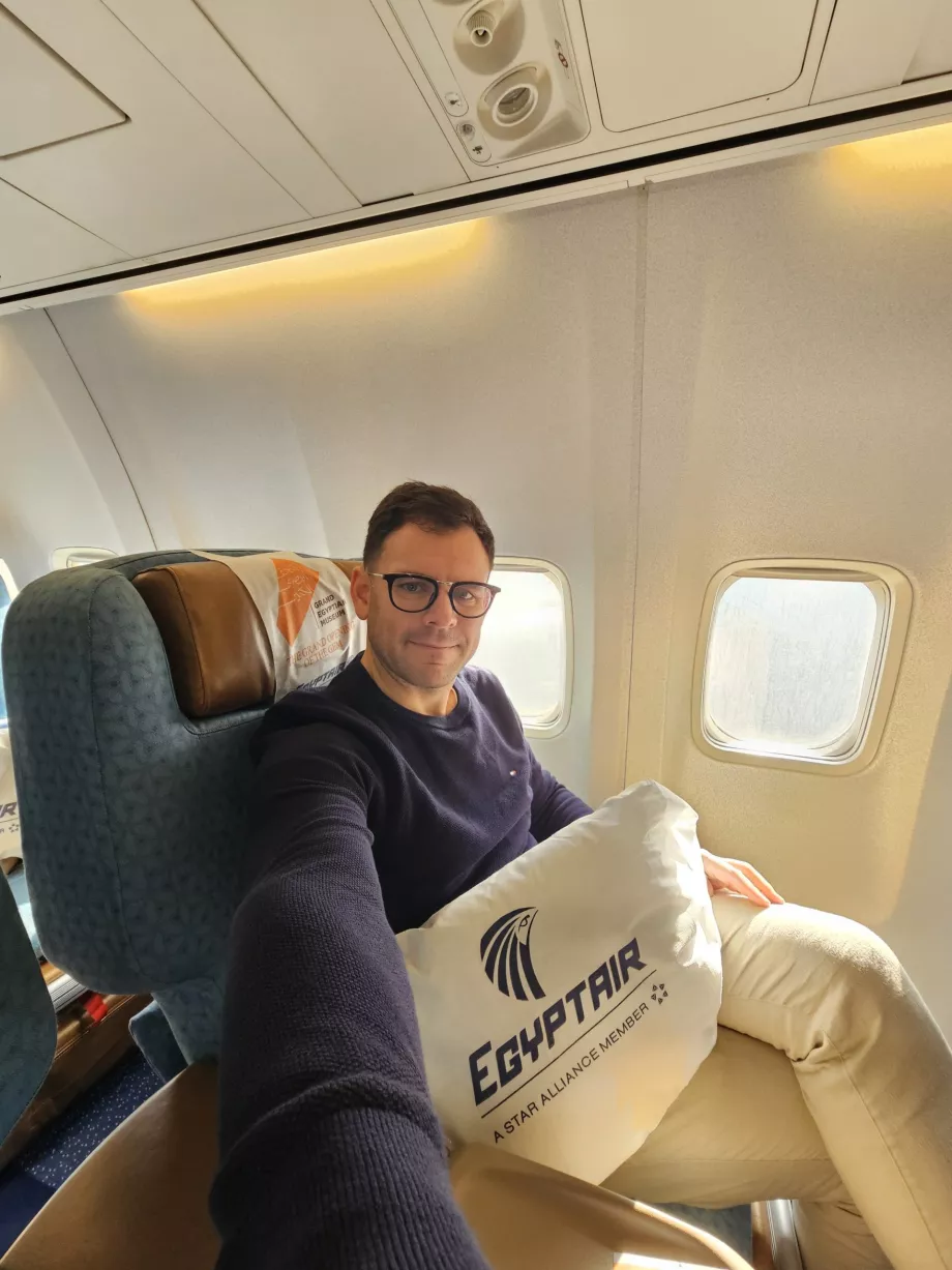 Jeg på business class i Egyptair