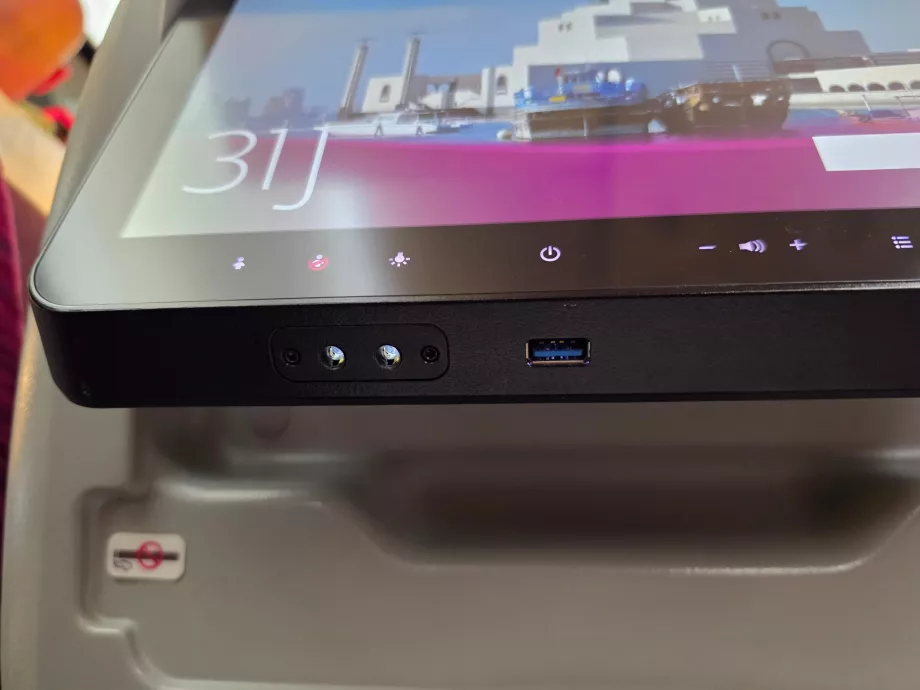 USB-port på IFE-skjermen