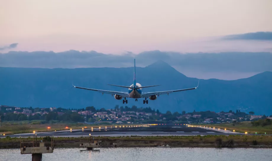 Landing på Korfu lufthavn