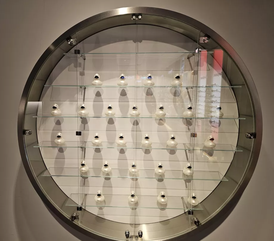 Utstillingsvindu med samleender