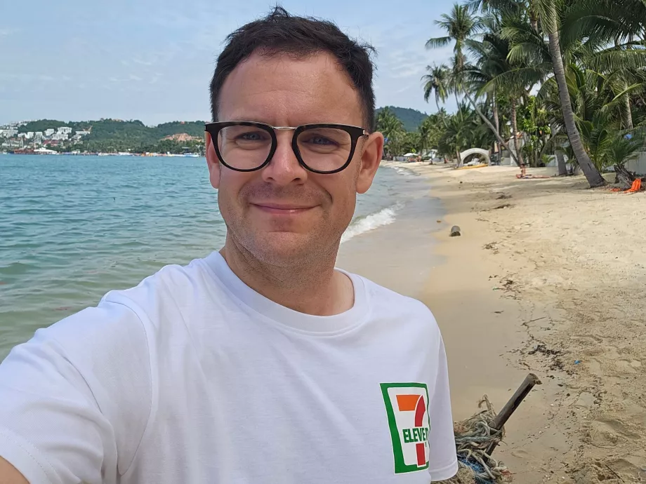 Jeg på Bangrak-stranden