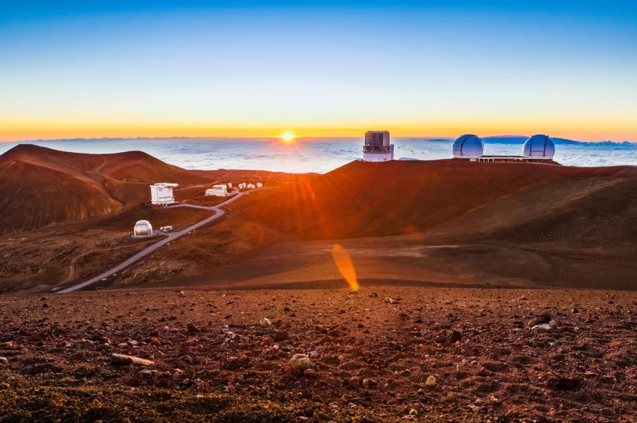 Solnedgang på Mauna Kea