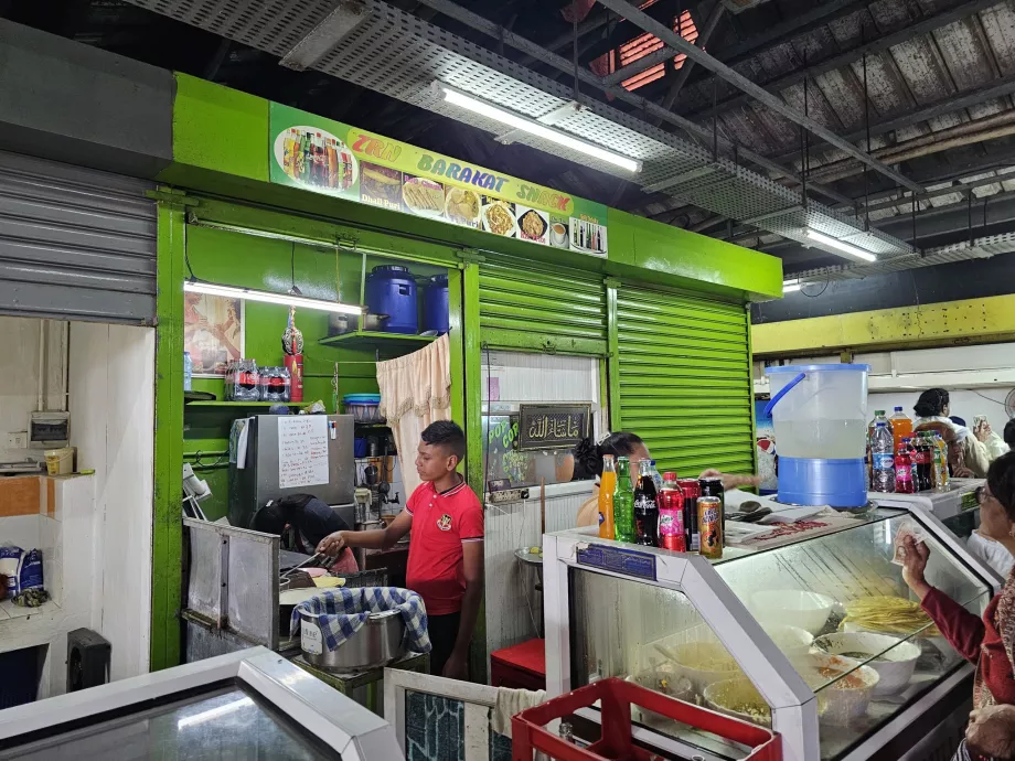 Marked i Flacq sentrum, matboder