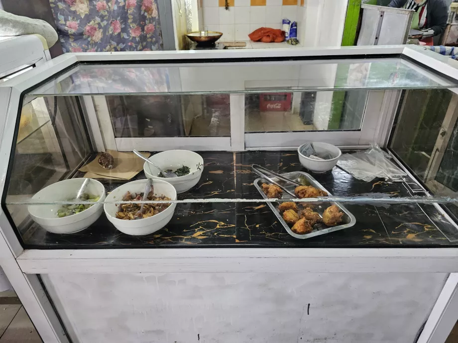 Marked i Flacq sentrum, matboder