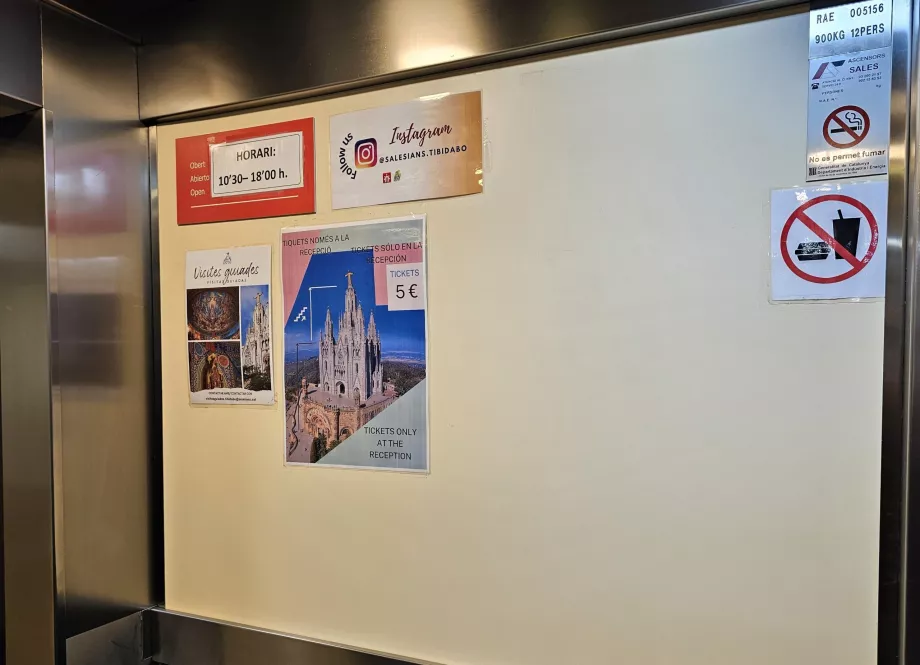 Prisliste for inngang til terrassen