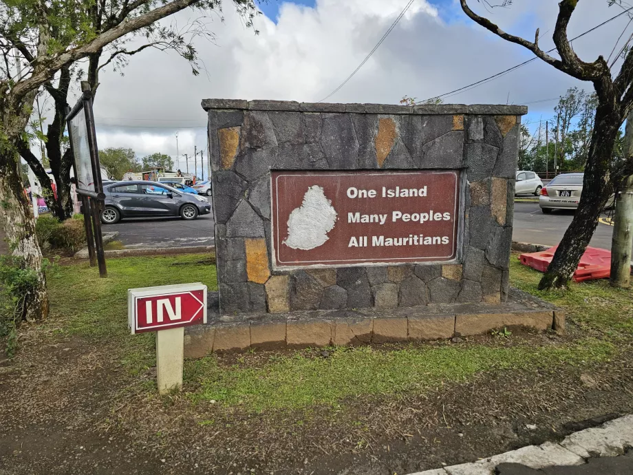 Skilt på Grand Bassin