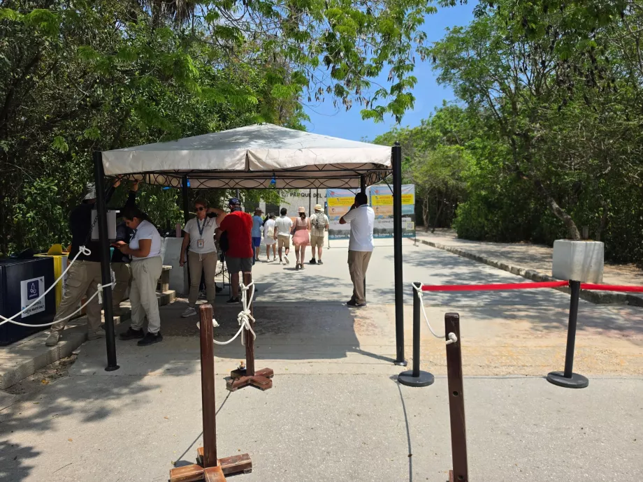 Tulum arkeologiske utgravningssted, sikkerhetskontroll