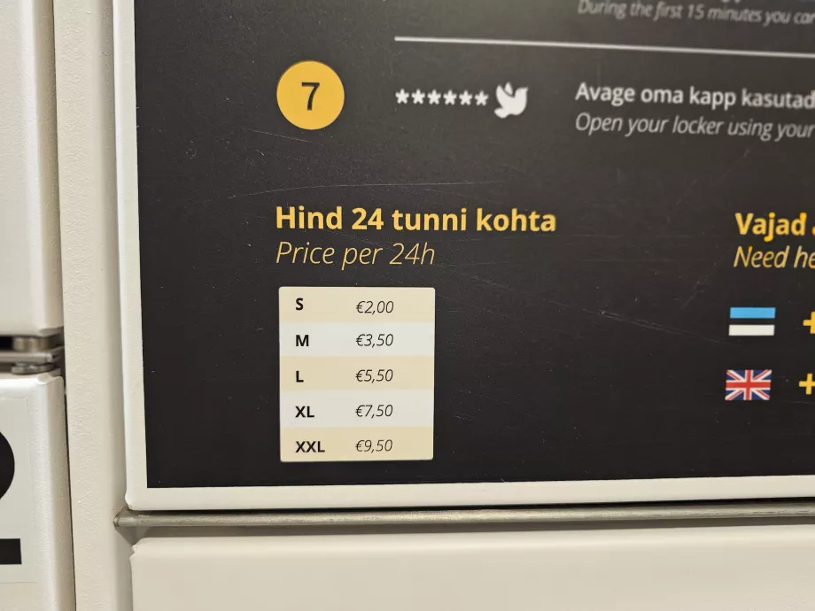 Priser for bagasjeoppbevaring