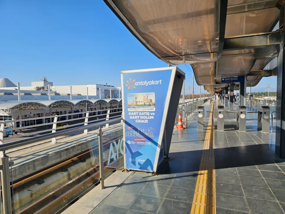 Billettautomat på trikkeholdeplassen