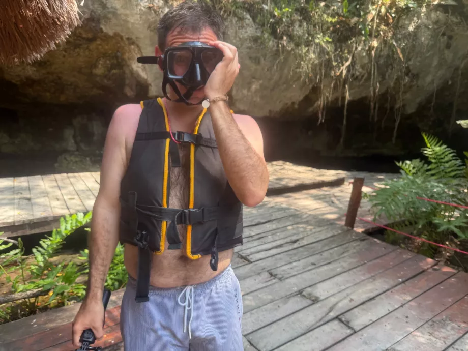 Meg før jeg gikk inn i Gran Cenote