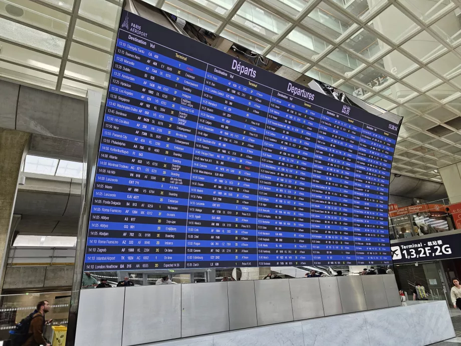 Avreise om bord på CDG