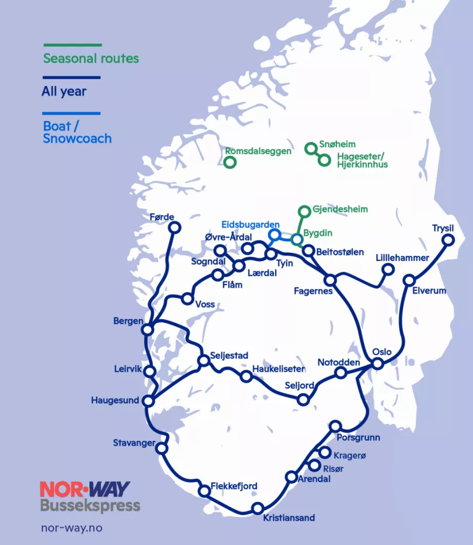 Nor-Ways linjenettverk