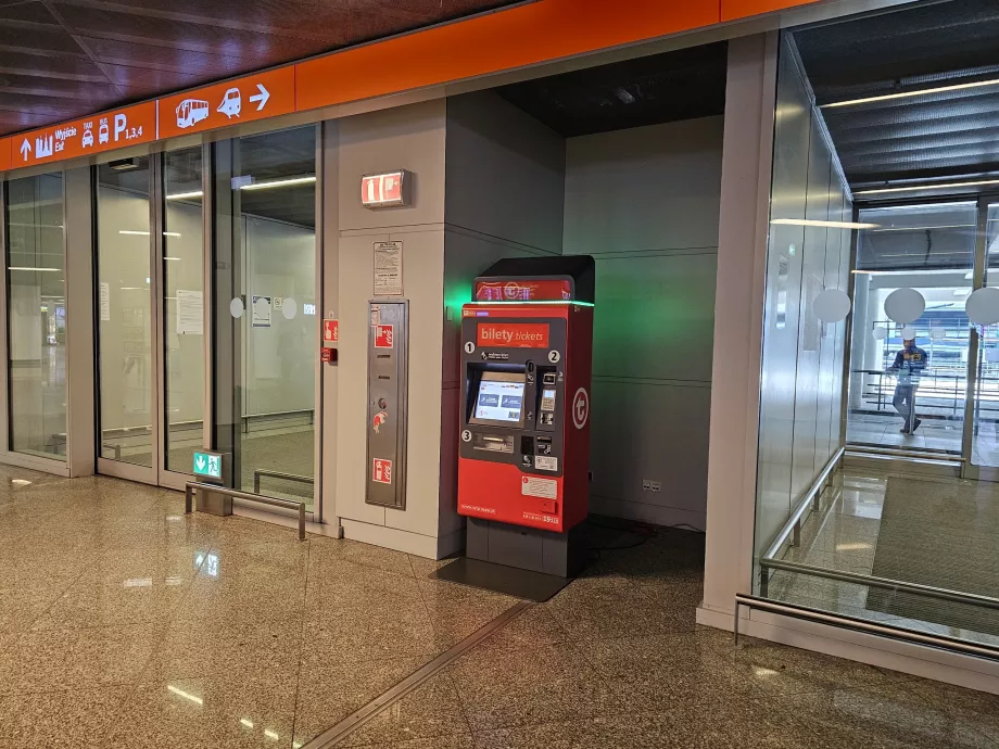 Billettautomat – buss- og toglinje S, ankomsthallen