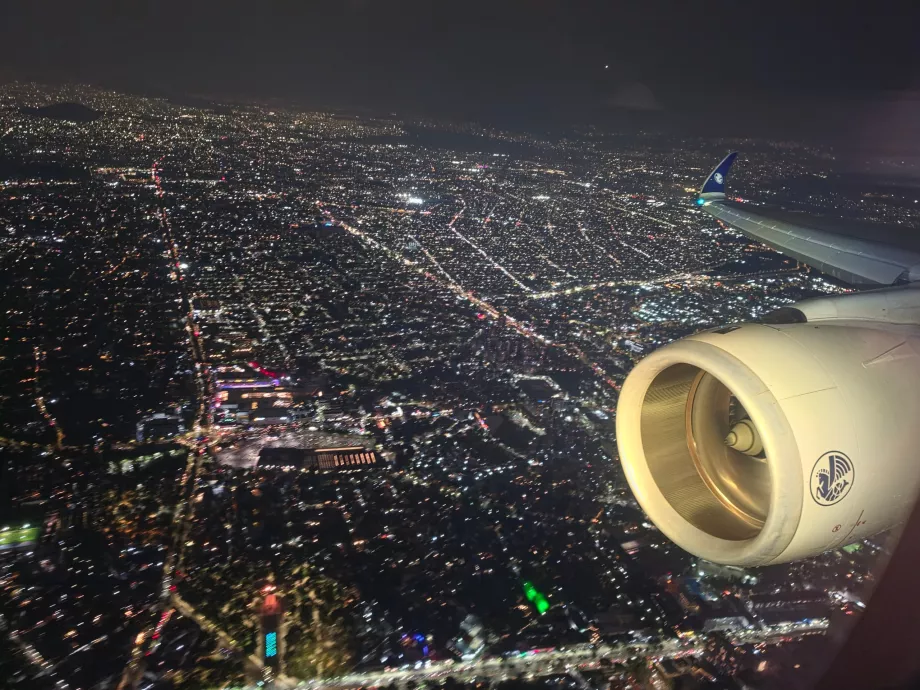Utsikt over Mexico City om natten
