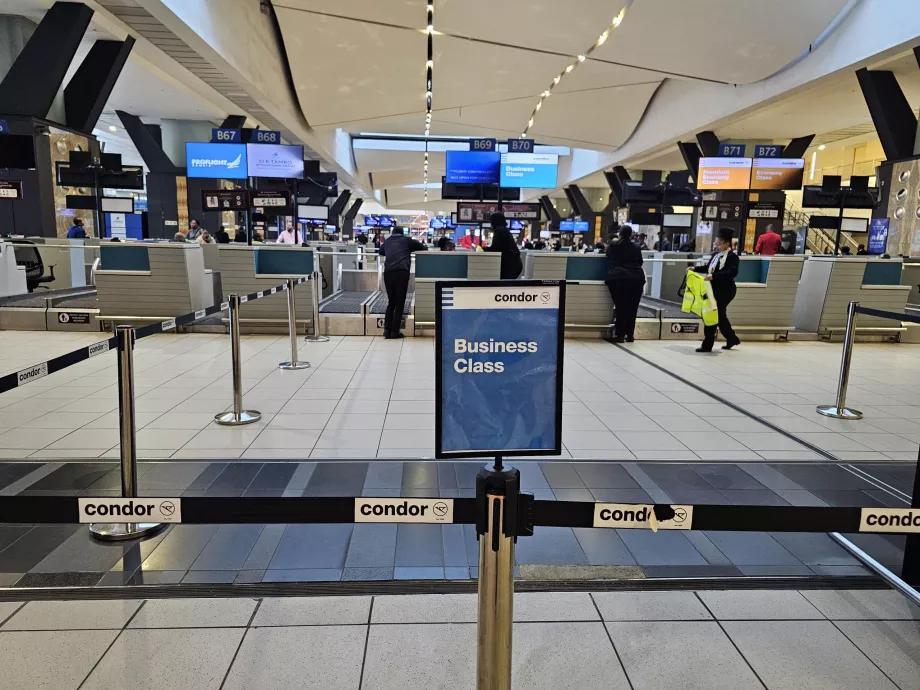 Innsjekking på business class