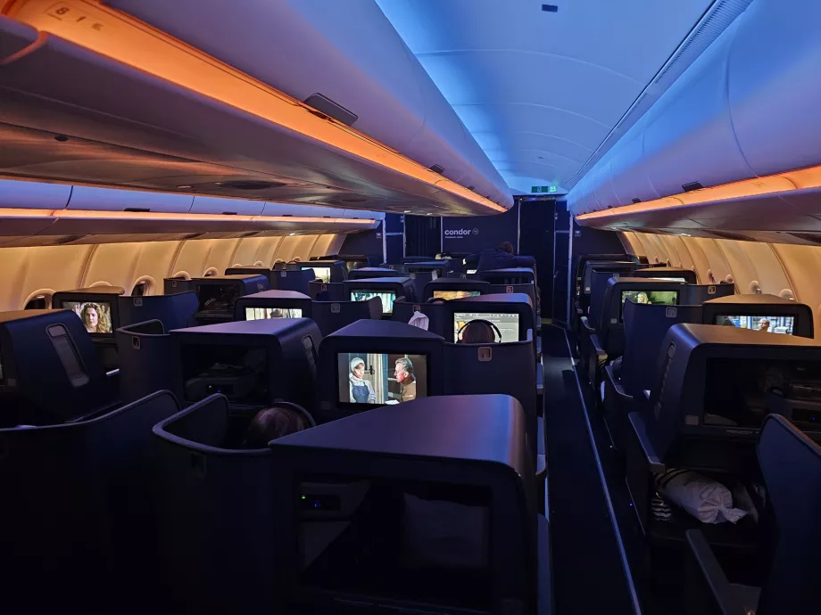 Oversikt over business class-kabinen