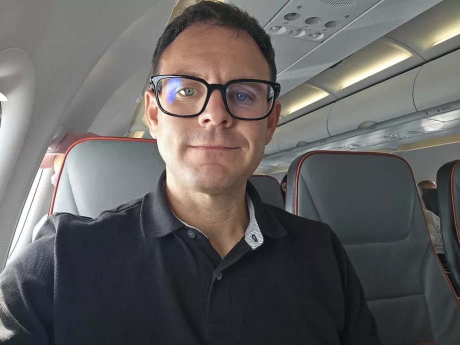 Jeg på europeisk business class med Condor