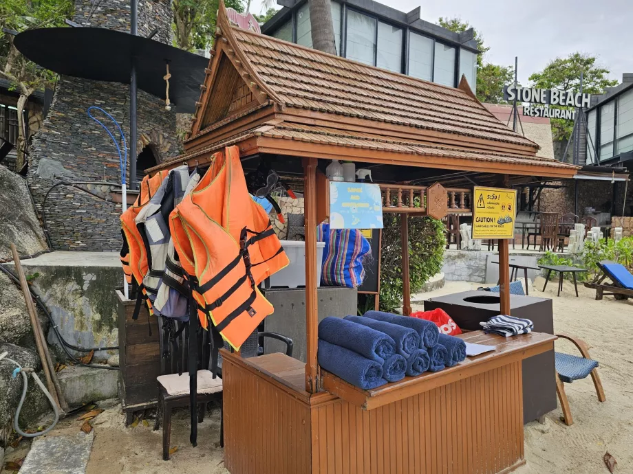 Håndkleutleie på hotellets strand