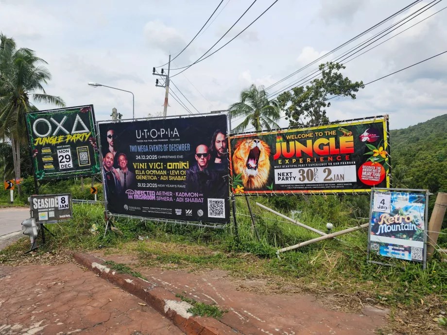 Annonser for fester og nattklubber