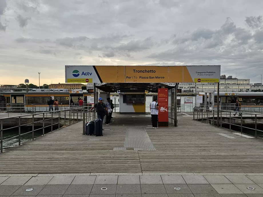 Brygge for vaporetto, Tronchetto